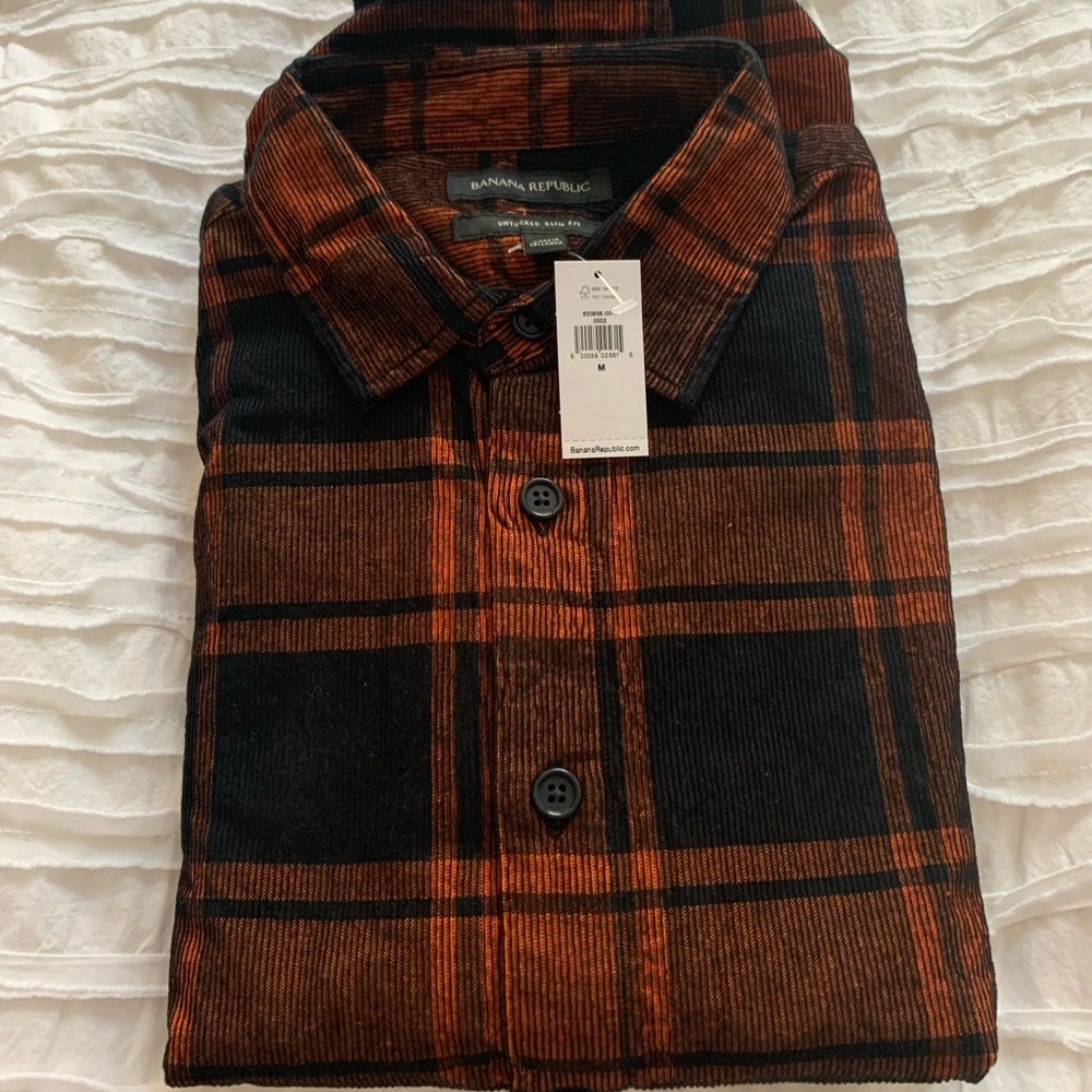 NWT Men’s Banana Republic Button Down Corduroy Shirt
